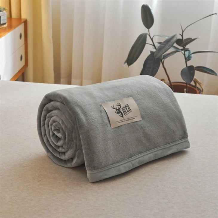 grey coral fleece blanket