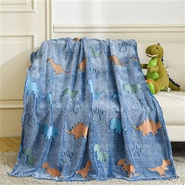 שמיכת דינוזאור לוגו בהתאמה אישית