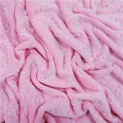 פלנל אלמוגים מודפסים עם בולטות צבעוניות